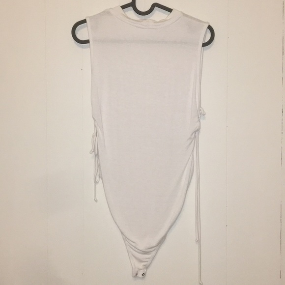 White Tie-Side Bodysuit - Picture 4 of 4